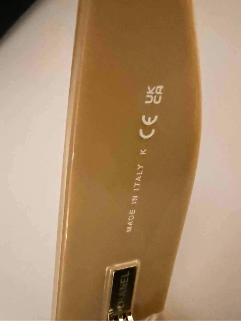 CHANEL Two-Tone Cat Eye Sunglasses in Black and Beige - Picture 9 of 10